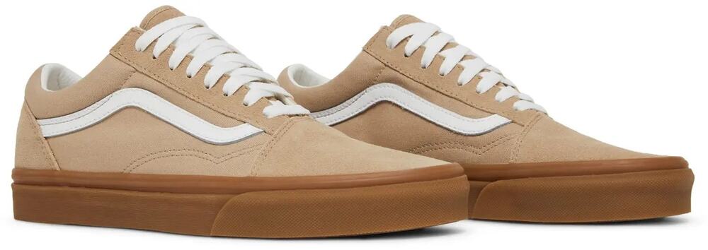 VANS WOMEN'S 8 OLD SKOOL SESAME/GUM SKATEBOARDING LOW TOP SNEAKER NIB